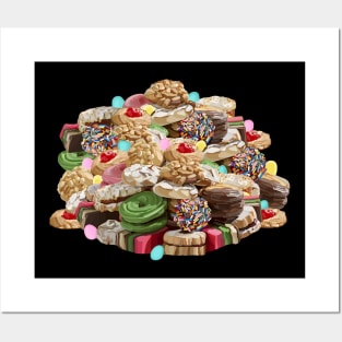 Sweet Italian Cookie Platter All Over Pattern Posters and Art